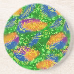abstract whimsy beverage coasters