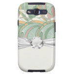 abstract white lily art nouveau pattern art samsung galaxy s3 case