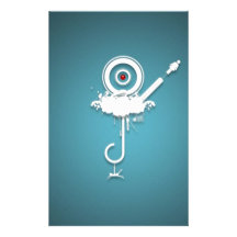 Abstract Wild Blue Design Custom Stationery