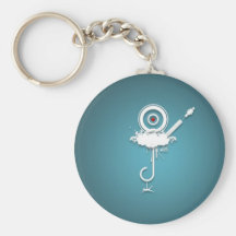 Abstract Wild Blue Design Key Chains
