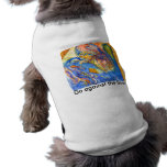 Abstract with Fish Against the Stream Dog Tee