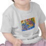 Abstract with Fish Against the Stream Tee Shirt