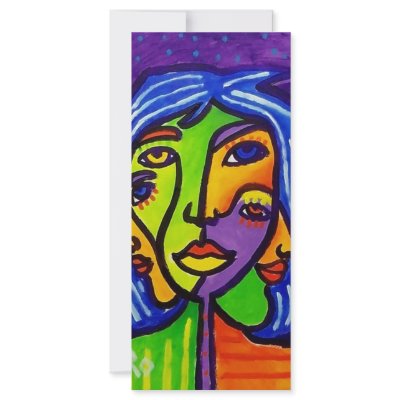 Abstract Women J 3 by Piliero Rack Card Design by piliero