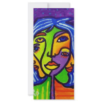 Abstract Women J 3 by Piliero Rack Card Design