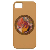 Abstract wood look and paint texture monogram iPhone 5 cover
