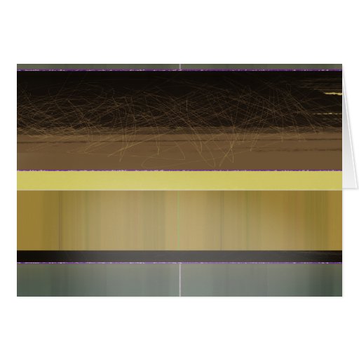 Abstract Yellow and brown stripes Greeting Card