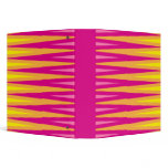 Abstract yellow and pink rays vinyl binders