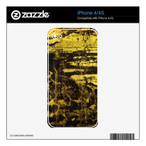 Abstract Yellow iPhone Skin skins