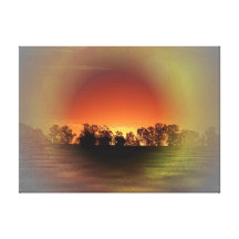 Abstract Yellow Landscape Gallery Wrapped Canvas