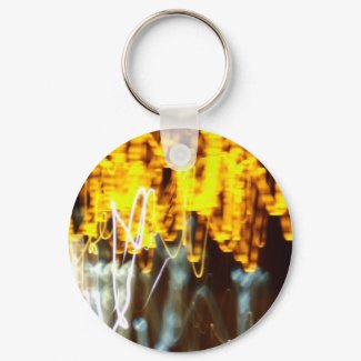 Abstract Yellow Lights Keychain keychain