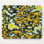 Abstract Yellow melting labyrinth Mousepads