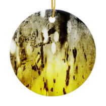 Abstract Yellow Christmas Tree Ornament