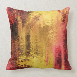 Abstract yellow red reflection pillows