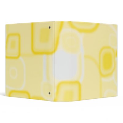 Abstract Yellow Square Binder by JezzeBelle