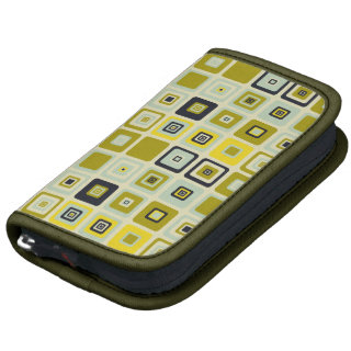 Abstract Yellow Squares Pattern Organizers