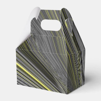 Abstract Yellow Warp Favor Boxes