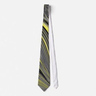 Abstract Yellow Warp Tie