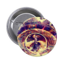 Abstract Yellow Water Drop Pinback Buttons