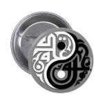 Abstract Yen Yang Backpack Pin Button buttons