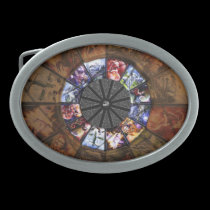 Abstract  Zodiac Wheels Belt Buckle 