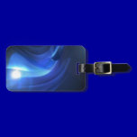 AbstractBlueWavesVectorBackground ROYAL BLUE BLACK luggage tags