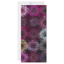 abstracted flower pattern rack cards