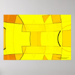Abstraction in Yellow Poster