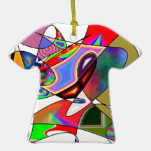 Abstractly Christmas Tree Ornaments