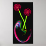 abstractly Flowers in A vase Print