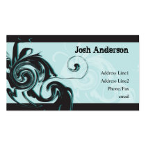 Abstracts in Black and Blue business cards