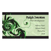 Abstracts in Black and Green business cards