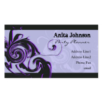 Abstracts in Black and Purple business cards