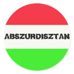 ABSZURDISZTAN ROUND STICKERS