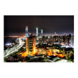 abu, dhabi, uae, towers, night, lights, street,