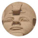 abu simbel face round sticker