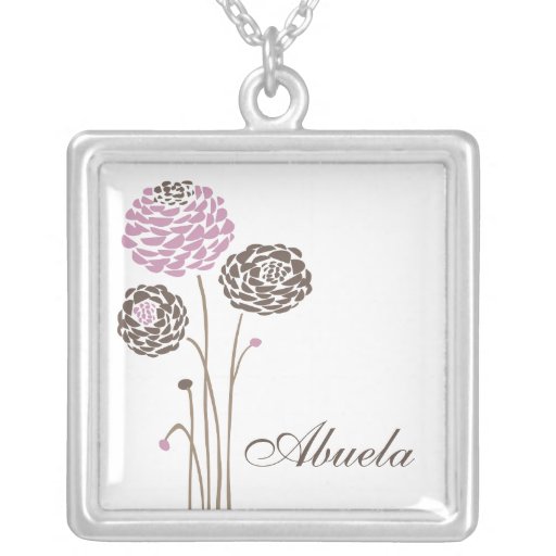 Abuela Necklace Stylish Dahlia Flowers