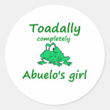 abuelo's girl round sticker