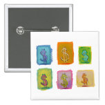 Abundance economics money wealth fun happy art pins
