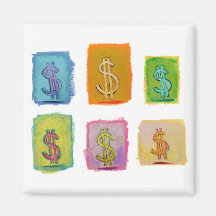 Abundance economics money wealth fun happy art fridge magnet