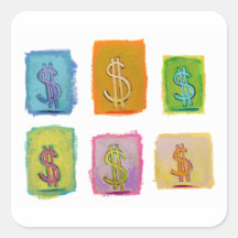Abundance economics money wealth fun happy art stickers