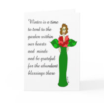 Abundant Blessings "Winter Rose" Holiday Card