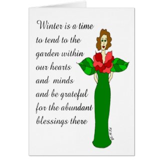Abundant Blessings "Winter Rose" Holiday Card