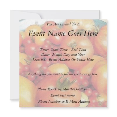 Abundant Harvest - Heirloom Tomatoes Personalized Announcement by Pretty_World