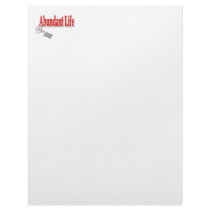 Abundant Life: The Key - v1 (John 10:10) Custom Letterhead