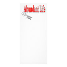 Abundant Life: The Key - v1 (John 10:10) Rack Card Template