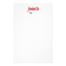 Abundant Life: The Key - v1 (John 10:10) Stationery Design
