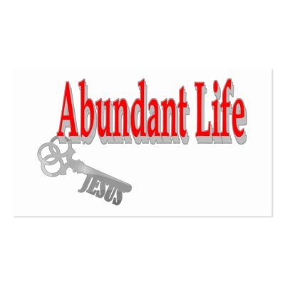 Abundant Life: The Key -v1 John 10:10 Tract Card / Business Card Template