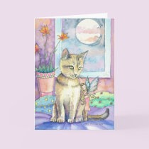 Abyssinian and Fairy Greeting Card