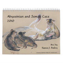 Abyssinian and Somali Cats 2010 Calendar