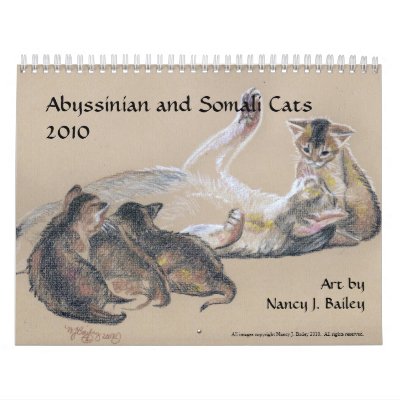 Abyssinian and Somali Cats 2010 Calendar